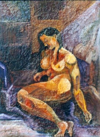 Mujer sentada Oil Others