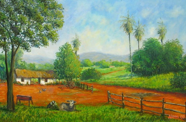 Camino de campo Oil Canvas Landscaping