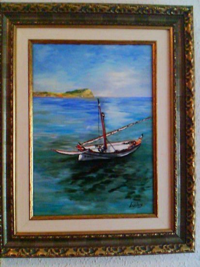 Barco en Ibiza Oil Canvas Landscaping