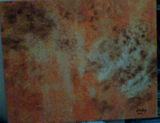 Abstracto naranja Oil Canvas Others