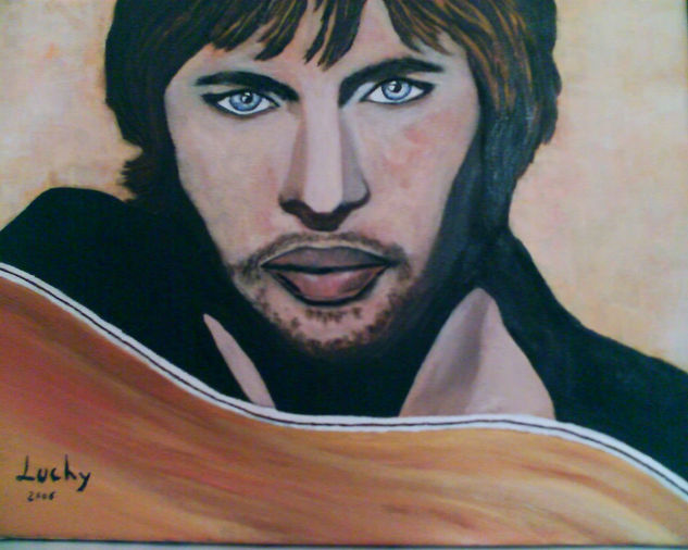 Cantante pop- rock James Blunt Óleo Lienzo Retrato