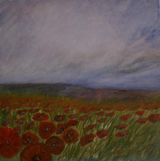 Amapolas IX Oil Canvas Landscaping