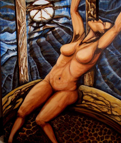 asi es Oil Canvas Figure Painting