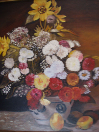 recordando a renoire Oil Canvas Floral Painting