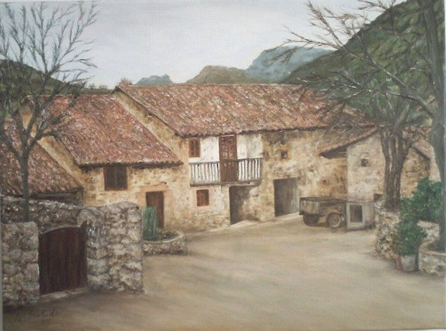 Carmona 2 ( Cantabria) Óleo Lienzo Paisaje