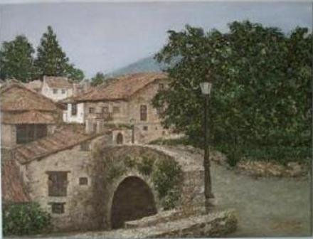 Potes (Cantabria) Oil Canvas Landscaping