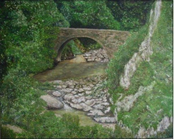 Rio Urdon (Cantabria) Oil Canvas Landscaping