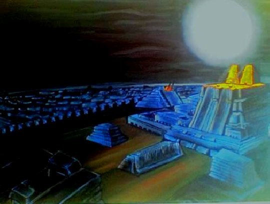 mexico tenochtitlan Óleo Lienzo Paisaje