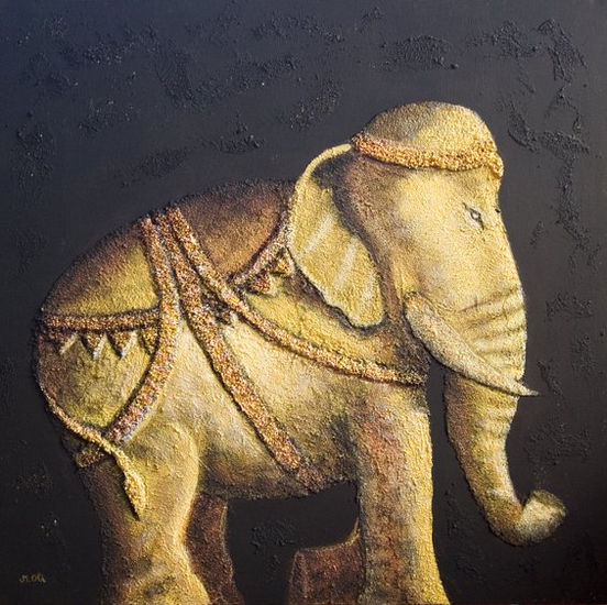 Elefante Oil Canvas Animals