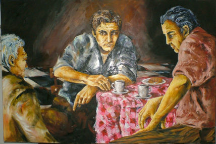 Cafe con media lunas