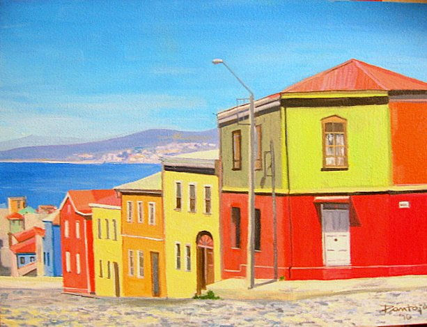 Calle San Enrique. Oil Canvas Landscaping