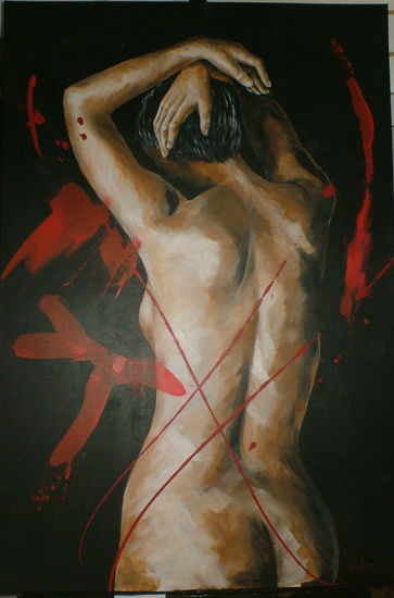 castigo Acrylic Canvas Nude Paintings