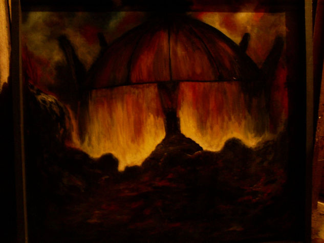 Hell fortress. 1999 Oil Panel Landscaping