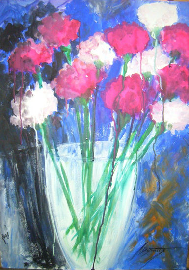 flores Ink Paper Floral Painting