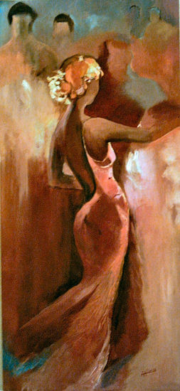 Bailarina 1 Oil Canvas Figure Painting