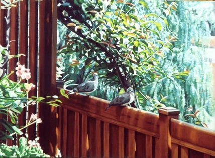 Palomas en el balcón