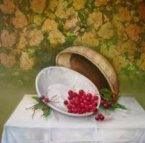 El Jardin y las Cerezas Oil Canvas Still Life Paintings