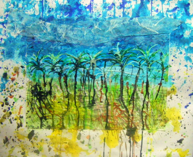 El oasis Ink Paper Landscaping