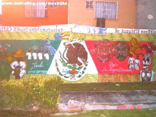 BANDERA MEXICANA Acrílico Lienzo Paisaje