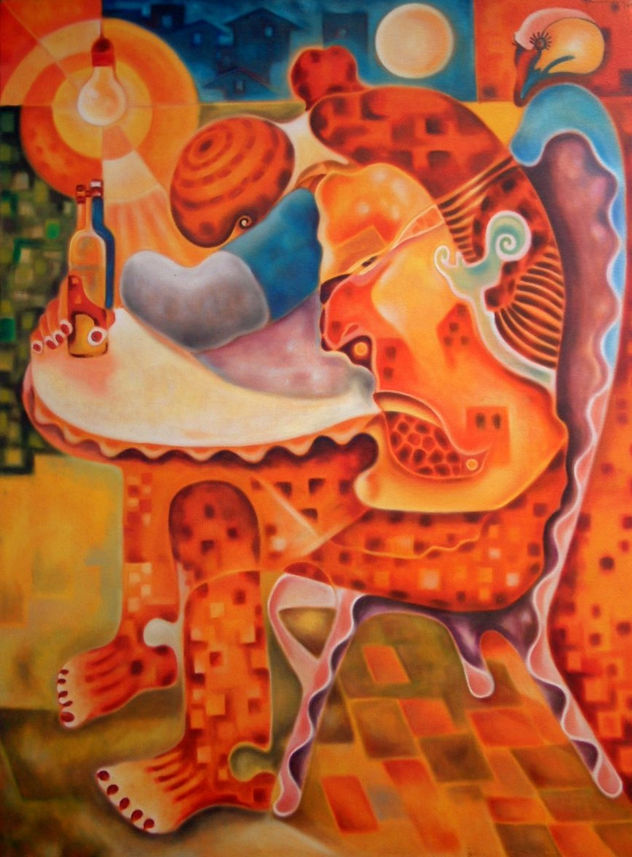 autorretrato como el imbecil de la felicidad