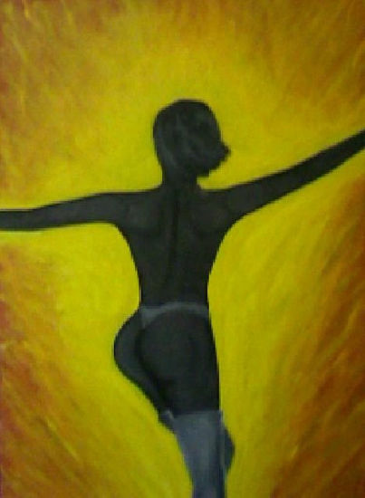 bailarina Acrylic Panel Figure Painting