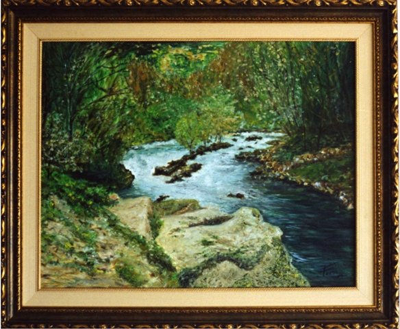 Rio Argoza (Cantabria) Oil Canvas Landscaping