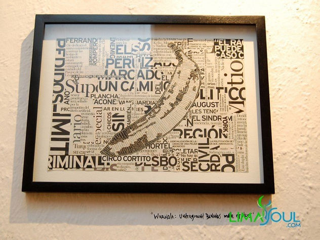 ¨Warhola: Underground Bananas made of news¨