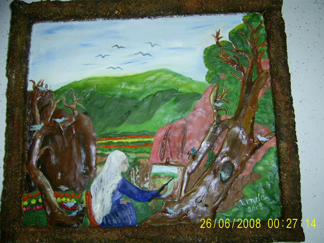 linda pintando Óleo Lienzo Paisaje