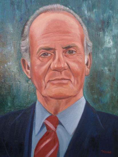 Don Juan Carlos I ( Rey de España) Oil Canvas Portrait