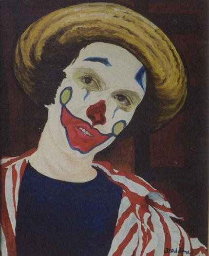 Payaso Oil Canvas Portrait