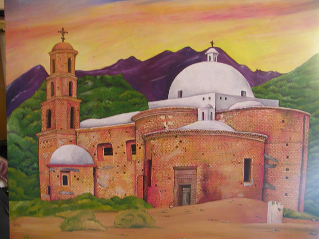 Iglesia  de Satevo Oil Canvas Landscaping