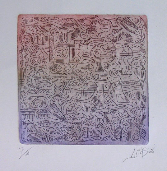 1000 Pensamientos II Etching Process