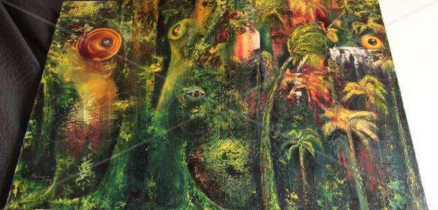 OJOS DE LA  SELVA  MUNDO NUKAK Oil Canvas Landscaping