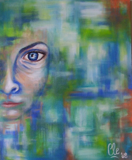 A los ojos Oil Canvas Portrait