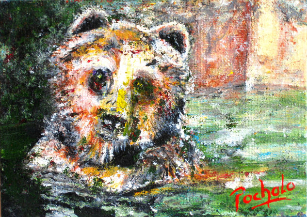 "El Chapuzon" Acrylic Canvas Animals