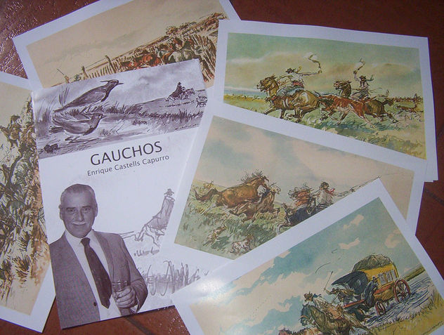 ALBUM CON 8 LAMINAS TEMAS GAUCHESCOS
