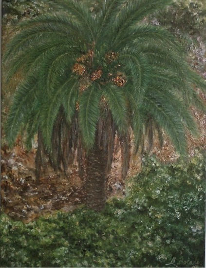 Palmera Óleo Lienzo Paisaje