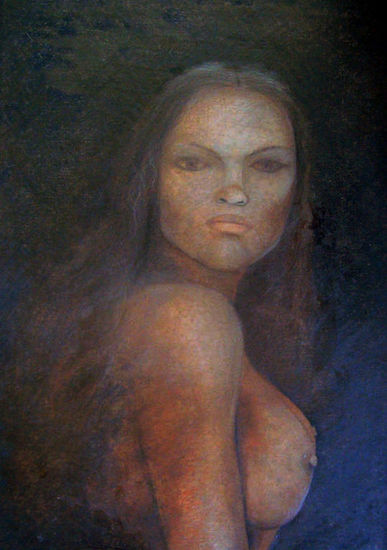 Mujer,Obra al óleo sobre tela  de  Alberto Thirion Oil Canvas Figure Painting