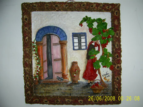Mujer y uvas