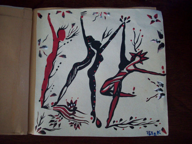 PAGINA DEL LIBRO Acrylic Paper Figure Painting