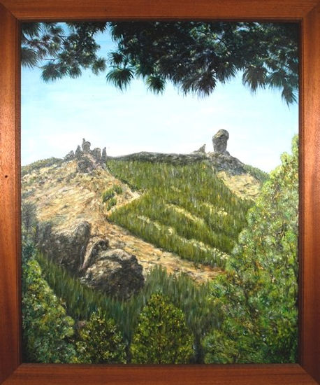 Roque Nublo (Gran Canaria) Oil Canvas Landscaping