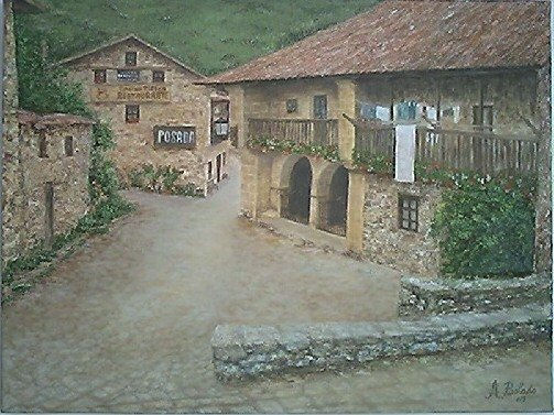 Barcena Mayor 2  (Cantabria) Oil Canvas Landscaping