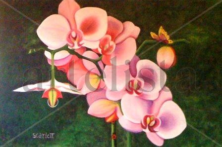 Esplendor Y Dulsura Oil Canvas Floral Painting