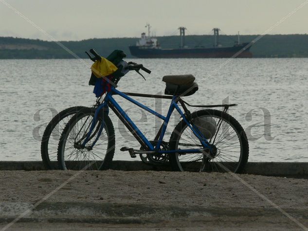 en la bici 