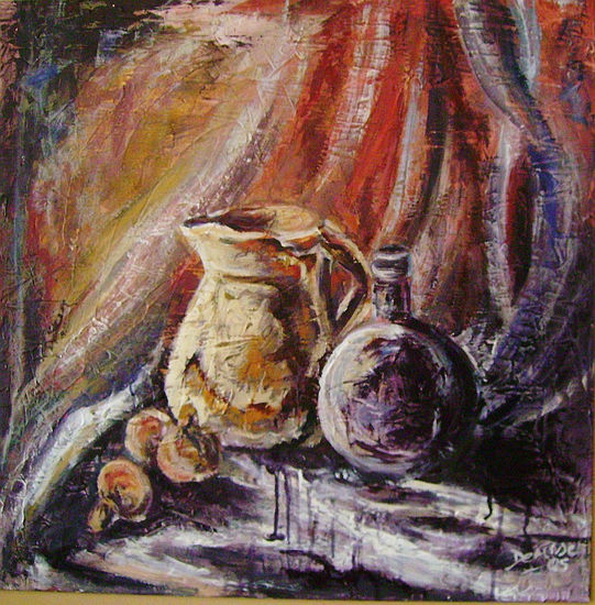 composición 174 Oil Panel Still Life Paintings