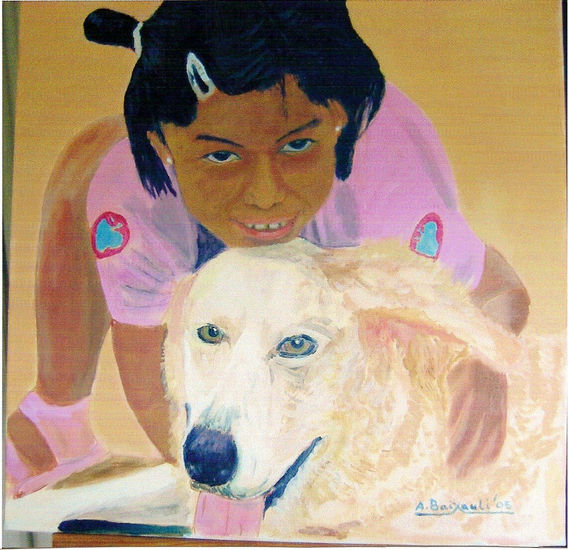 Maria y Bubu Oil Canvas Portrait