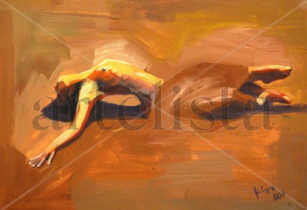 Ballet en la arena Oil Card Nude Paintings