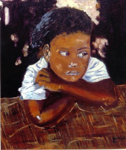 ¿Esperanza? Oil Canvas Portrait