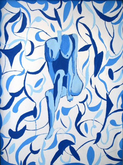 Azules Oil Canvas Nude Paintings