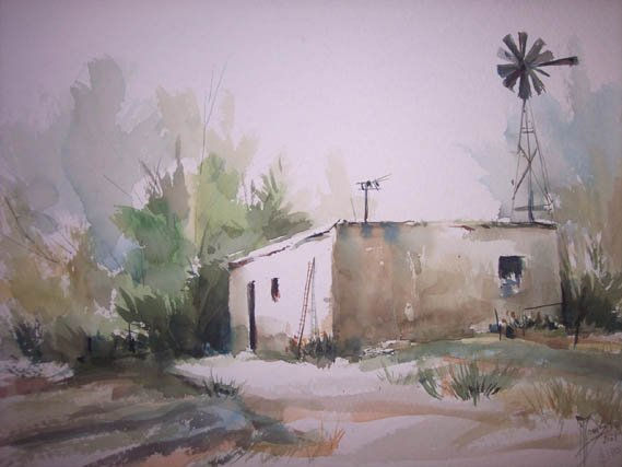 AL LADO DEL MOLINO ME ENCUENTRO Watercolour Paper Landscaping